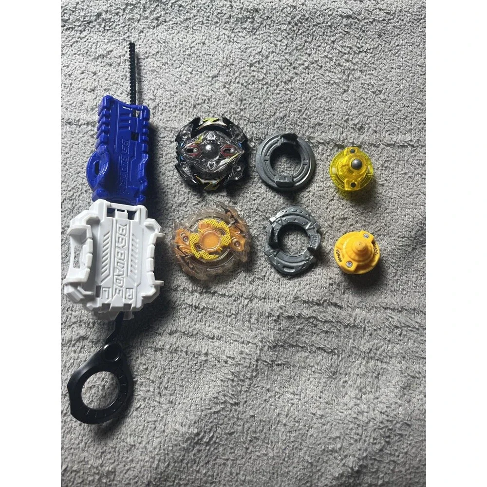 Beyblade Burst Lot Tomy Hasbro 2 Roktavor Zillion Zeus w/ Launcher
